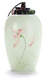 Japanese-style Ceramic Tea Caddy Vintage Storage Jars Canister Traditional Sealed Jar for Home Kitchen Dining Decoration A08