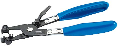 Draper 227mm Hose Clamp Pliers | Swivel Jaws | PVC Dipped Handles | Ratchet Locking Mechanism | Carbon Steel Hand Tools | 99762