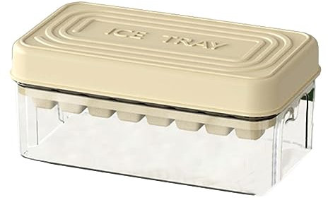 MOVAWAKY Bac a Glacon,Large Bac à Glaçons avec Couvercle Moule Glacons Boite a Glacons Avec Couvercle Glace PiléE Reutilisable pour Whisky, Les Cocktails et Les Collations