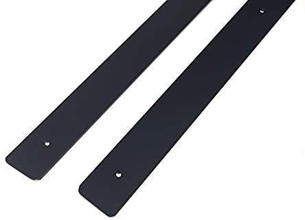 Endleiste Winkelleiste Arbeitsplatte Seiteleiste Schwarz mit Löcher 38mm Aluminium (Links+Rechts)