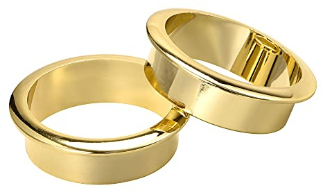 sourcing map Desk Grommet 50mm for Organizing and Protecting Cord Nylon Gold Tone Pack of 3