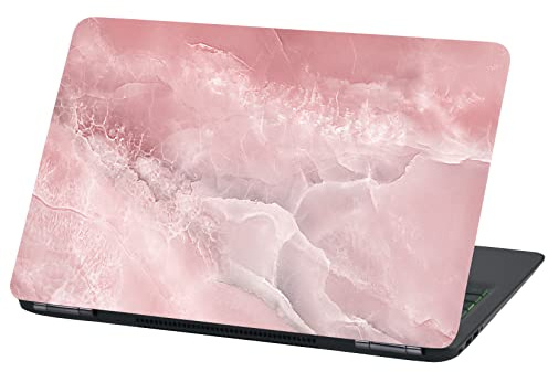 Laptop Folie Cover Abstrakt Klebefolie Notebook Aufkleber Schutzhülle selbstklebend Vinyl Skin Sticker (LP75 rosa Marmor, 15 Zoll)