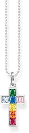 THOMAS SABO Damen-Kette 925er Silber Glasstein 32022497