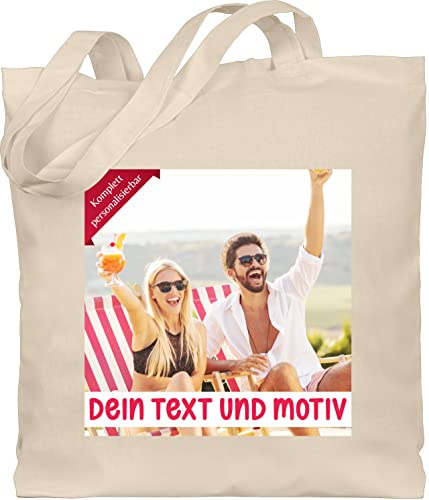 Geschenk mit Namen personalisiert by Shirtracer - Baumwolltasche - eigenem Bild - Eigenes Foto Geschenk I