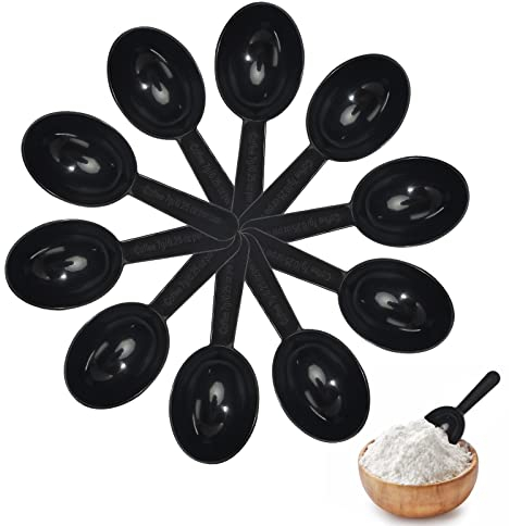 Messlöffel Set - 10 Stück Wiederverwendbare Kunststoff Dosierlöffel für Milchpulver, Kaffee, Tee