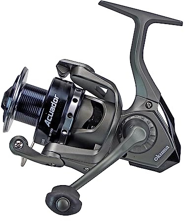 Okuma Acuador 4BB ACU-5000A Leichtgewichtige Süßwasser-Spinnrolle, Stahlantrieb, Schwarz