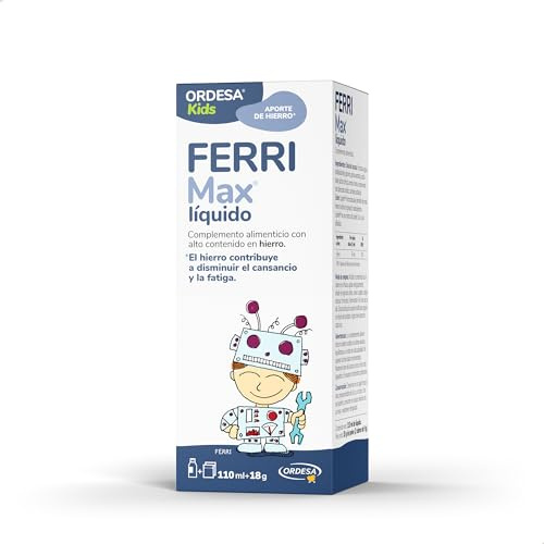 FERRIMax Líquido | 110ml + 18g | Complemento Alimenticio con Hierro Liposomado - El Hierro contribuye a disminuir el cansancio y la fatiga