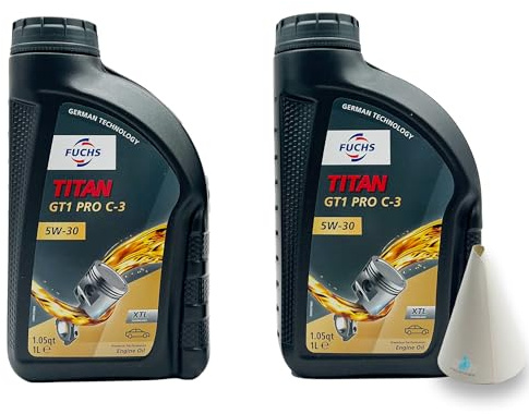 2 L Fuchs Titan GT1 Pro C-3 5W30 | passend für | VW 504 00 | VW507 00 | MB 229.51 | BMW LONGLIFE-04 | PORSCHE C30 | 2 Liter | Motoröl | Motorenöl | mit Trichter