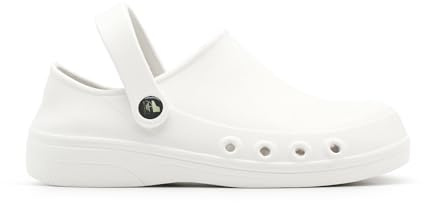 earthinglife Sabots de plantation avec sangle réglable en graphène super doux pour homme et femme, Blanc., 43/44 EU