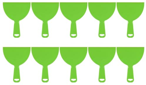 sourcing map 10Pcs Spatule à mastics de 6 de Largeur 4mm D'Épaisseur | en Plastique Souple, pour L'Application de mastics Lissage Des Murs et Grattage