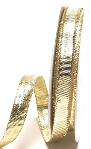s.dekoda Schleifenband 25m x 10mm Gold Dekoband Goldband Geschenkband Lurex [5200]