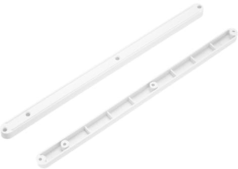 PATIKIL 12 Guide Scorrevoli per Cassetti, 4pz Guide Scorrimento Plastica Montate Lateralmente per Armadietto/Cassetto/Comodino/Tavolo/Armadio con Scanalatura 19/32 (15mm), Bianco