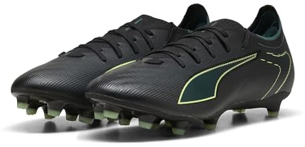 Puma Scarpe da Calcio Unisex Ultra 6 Match Fg/AG, Puma Nero Fizzy Verde Chiaro Terreno, 42.5 EU