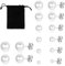 NJCXOLA 8 Paar Perlenohrringe Silber, Perlenohrringe, Weiße Perlenohrstecker, Damen Ohrstecker, Perlen Ohrringe Damen, Perlenohrstecker mit echten Perlen, Ohrringe Set für Damen Mädchen, 3-12mm