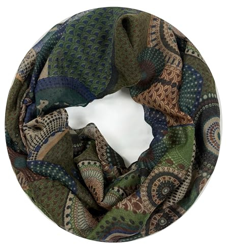 Van Der Rich ® - Loop Schal mit Muster Schlauchschal Halstuch - Damen