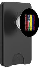 America Mauritius Half Flag American Mauritian Roots Pride PopSockets PopWallet for MagSafe