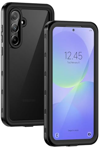 Lanhiem für Samsung Galaxy A36 5G Hülle IP68 Wasserdicht Stoßfest | Handyhülle Galaxy A36 5G, 360 Grad Panzerhülle, Staubdicht Outdoor Schutzhülle, mit Eingebautem Displayschutz, Schwarz
