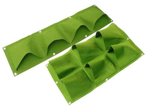 HANABASS 2stücke Vertikale Pflanztaschen Hängende Wandpflanzenbehälter Für Blumen Große Kapazität Für Garten Und Balkon Aus Atmungsaktivem Material