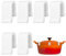 6 Pieces Pot Lid Lifter Silicone Overflow Protection Cooking Pot Lid Lifter Keeps the Pot From Boiling Over Funny Kitchen Aid Boil Over Protection