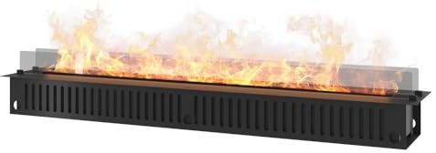 Cheminée à Vapeur d'eau encastrable Invapo Insert 2200 - Flammes Multicolores, Effet 3D et contrôle par Application, réservoir de 4,8 l - 220 cm