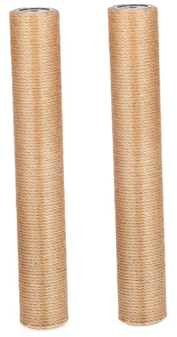 HEMOTON Griffoirs en Jute 2 Pièces pour Chat D'intérieur Poteaux De Rechange Robustes pour Arbre à Chat Vertical Accessoires pour Entretien des Griffes