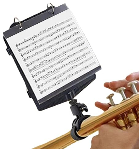 Notenständer für Trompeter, Lyre, Notenhalter, Instrumentenzubehör für Snaredrum, Basstrommel, Klavier, Klarinette, Oboe, Ukulele, Gitarre