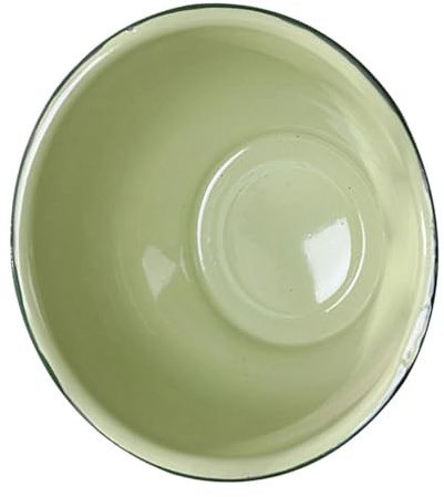 IWOWHERO Bol Émail Vintage Profond Vert Fruit Bol à Mélanger Épais pour Cuisine Multifonction Ustensiles Cuisine