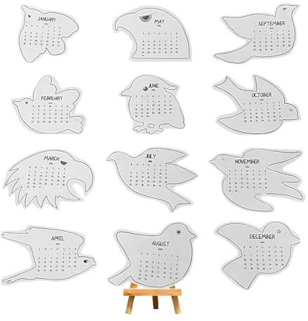 Calendario da Tavolo 2026 | Planner Con Arte Divertente A Forma Di - Calendario con 12 - Per Programmazione Pianificazione Appuntamenti E Decorazione