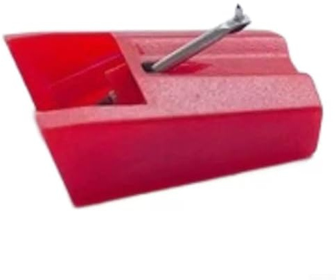 Aguja fonográfica A2BA para tocadiscos T4P, ST09D, NP4, iCT04RS e iTTUSB, reemplazo de cartucho de lápiz capacitivo rojo, 2 x 1,5 cm, reproducción de audio de alta fidelidad de alta sensibilidad para