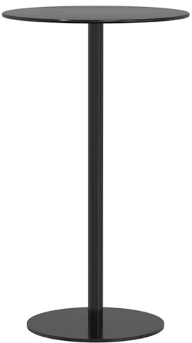 KGHFDVB Runder Gartentisch aus Stahl Ø60x105 cm für Terrasse, pulverbeschichtetes Gestell, Stabiler Stehtisch für Outdoor, ideal zum Abstellen von Getränken, modernes Design für den