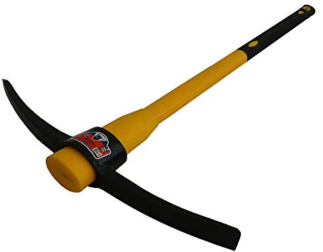 Piccone 2,3 kilogram + con testa in acciaio resistente con manico in fibra di vetro, shaft 36 in 90 cm-