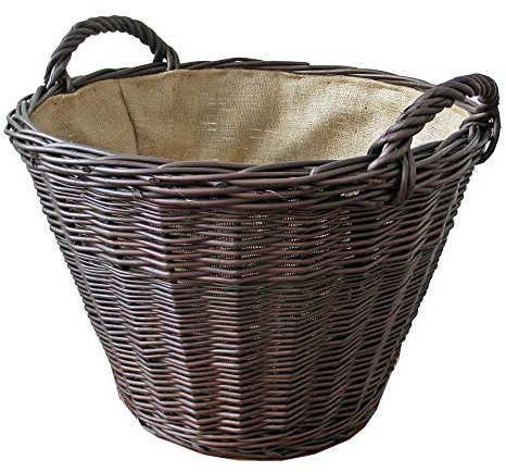Kaminholzkorb, Holzkorb aus Vollweide