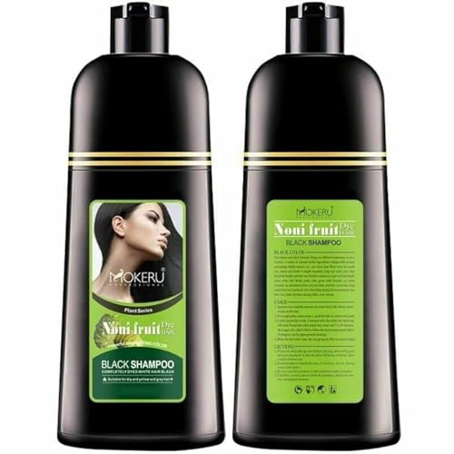 XINGYUSP Mokeru Organic Natural Fast Hair Dye, Only 5 Minutes Noni Plant Black Shampoo 500ml