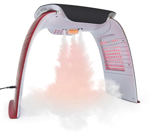 7 Colori Photon PDT luce Ringiovanimento della pelle Spettrometro Desktop Aria Calda Nebbia Fredda Strumento di Bellezza Touch Screen LED Rimozione Rughe Anti-Aging Salone Elitzia ETLB380 (Rosso)