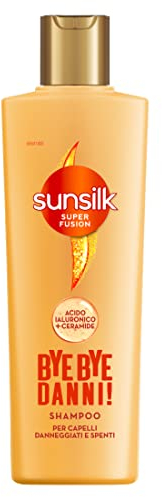 Sunsilk, Shampoo Bye Bye Danni, Shampoo per Capelli Danneggiati e Spenti, Formula Super Fusion con un mix di Acido Ialuronico e Ceramide, Ripara da 7 Tipi di Danni ai Capelli, 220 ml