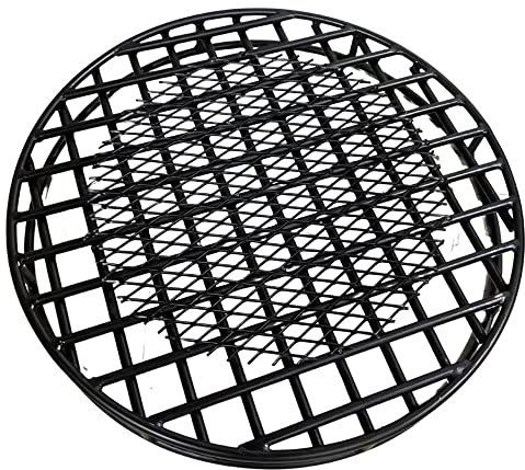 Walden Grille de brasero ronde en acier robuste de qualité supérieure avec récupérateur de braises pour foyer d'extérieur (61 cm)
