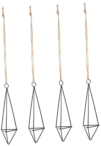 Supvox Geometrische Hängende Luftpflanzenhalter 4 Stück Metallluftpflanzenhalter Für Innen Fensterdeko Wohnzimmer Garten Dekoration