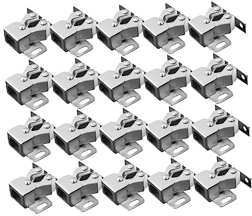 Veemoon 20pcs Double Ball Roller Catches for Cabinet Doors Magnetic Locks for Cupboard