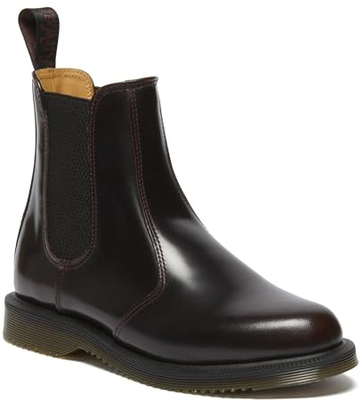 Dr. Martens Womens Flora Leather Chelsea Boots Cherry Red 7 Medium