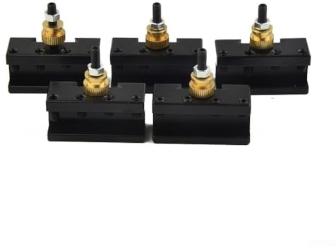 Mini-Drehmaschine, 1/4-Zoll-1/2-Zoll-Werkzeughalter, Mini-Drehmaschine, Schnellwechselpfosten, Fräsen, Drehwerkzeughalter, 5 Stück, CNC-Bohr-, Dreh-, Verkleidungshalter-Set