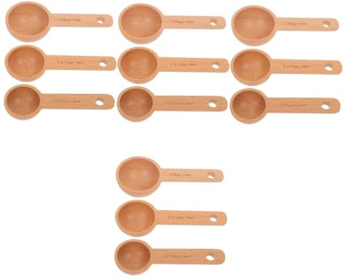 ABOOFAN 12pcs Scoop for Coffee Bean Measuring Spoon Tablespoon Teaspoon for Canisters