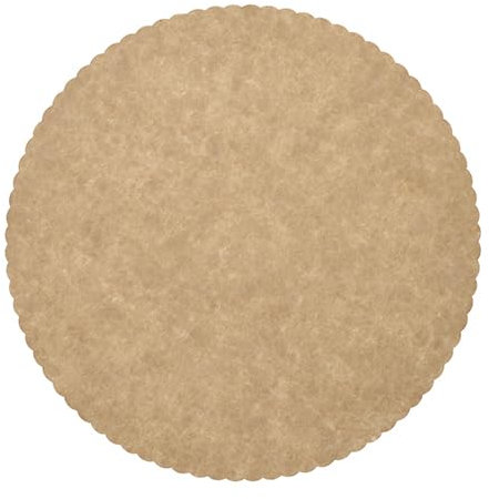 100 Tortenunterlagen, Pappe pure rund Ø 28 cm braun mit gezacktem Rand