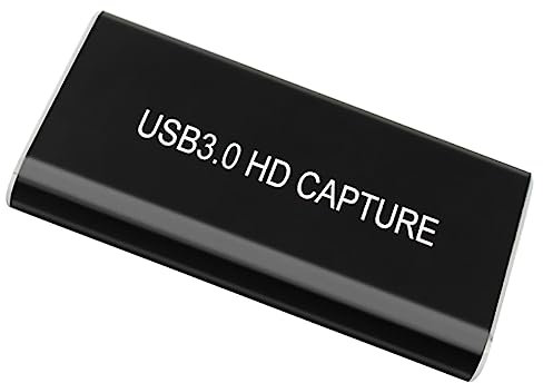 Artibetter 1pezzi Usb Adapter Per Registrazione Video e Audio Cattura Full Compatibile Video Camera Facile Streaming e Editing Nero