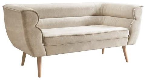 Mirjan24 Zweisitzer Sofa Bonezi 2, Couch, Couchgarnitur, Sofagarnitur, Polstersofa, Füße aus Holz, Modern Couch, Polstermöbel, Wohnlandschaft (Paros 02)
