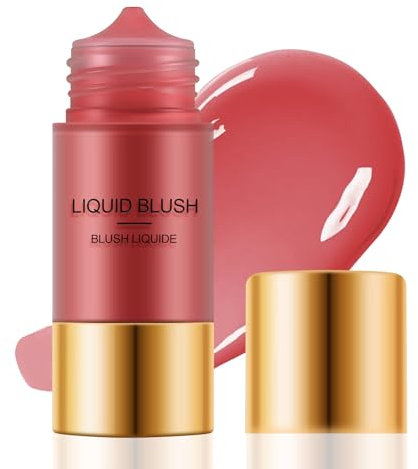 Boobeen Liquid Blush Stick for Cheeks Velvet Cream Blush Makeup, Blendable Blush Color, Matte Soft Creamy Face Blush Lightweight Natural Dewy Finish