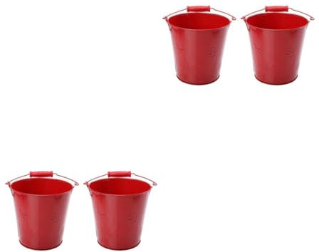 Cabilock 2 Sätze Blecheimer Trockenblüten Trockenblumen Pot Flowerpot Kinderschmuck Minibehälter Kleine Blumeneimer Aus Metall Kleine Eimer Zur Aufbewahrung Von Eisen Rot 2 Stück * 2