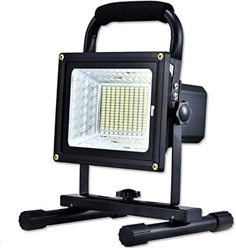 CEHJZQRPL Reflector LED de 200 W for Obras de construcción, reflectores de Trabajo portátiles Recargables, Color Negro, 130 LED, con Control Remoto, batería de 24000 mAh, IP65 a Prueba de Agua
