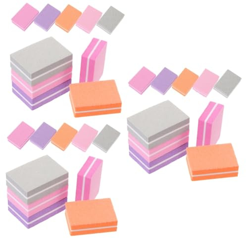 Beaupretty 3 Series Lima De Uñas Lijado Buffer Bloquear Cutícula Clavo Amortiguadores De Uñas Pulidor De Uñas Lima De Manicura Limas De Manicura Bloque De Tampón De Uñas Esponja 100 Piezas*3