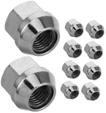 Zerodeko Écrous De Roue Ouverts Taille 12 x 1,5 en Acier Inoxydable 10 Pièces pour Camion Et Remorque, Compatibles Bride Et Moyeu, Usage Automobile Et Camping-Car, Finition Polie Résistante à L’Eau