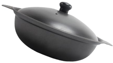 COLLBATH Cocotte en Fonte Jaune Casserole en Fer avec Couvercle Surface Lisse, Conservation Chaleur pour Riz et Poulet Braisé pour Cuisson Maison